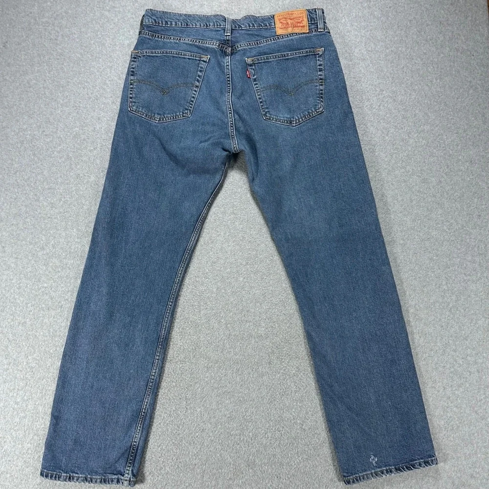 Levis Jeans 505 Mens 36x32 Blue Denim Straight Leg Casual Workwear